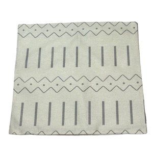Unbranded 1 Pillowcase Cover Beige Grey Stripes Handmade Zip Closure Home Decor